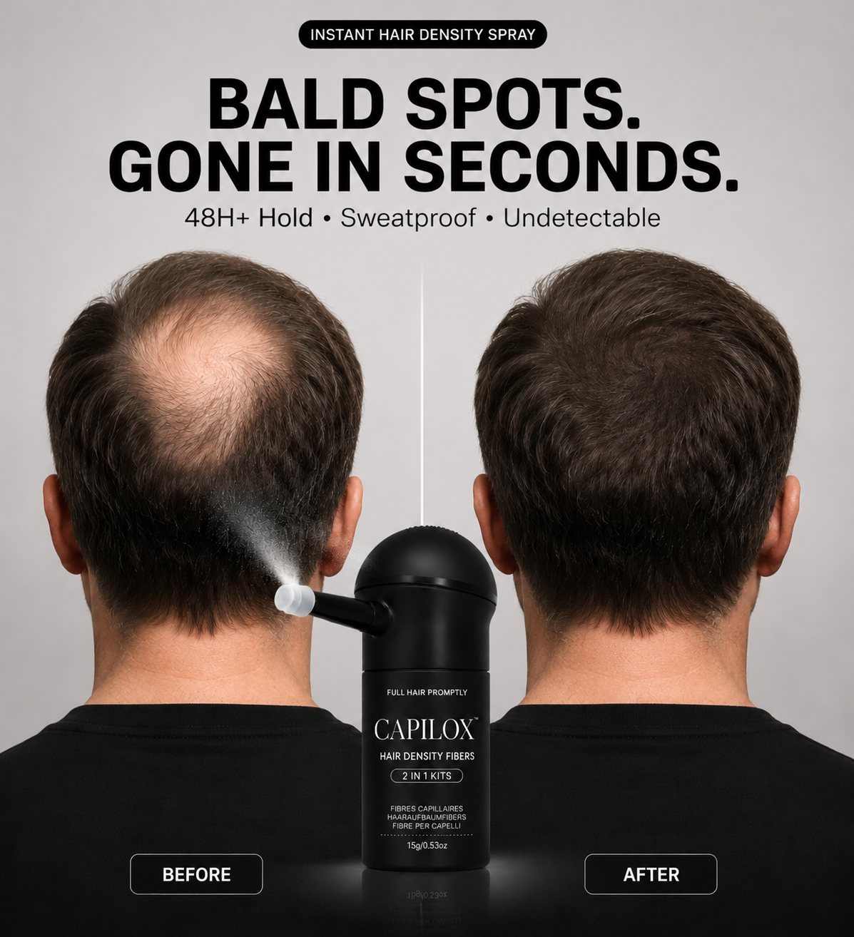 Instant Hair Density Fibers Spray