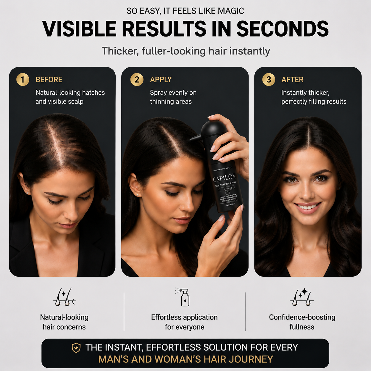 Instant Hair Density Fibers Spray