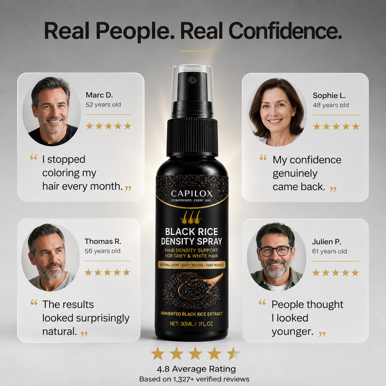 Grey Hair Coverage Spray — Powered by Black Rice Extract